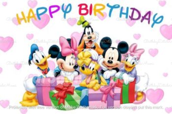 BalloonyFly Mickey mouse Happy Birthday Banner