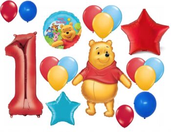BalloonyFly Fast Shipping,BIG 38' Winnie the Pooh Xlarge Balloon,Decoration,Girl,Boy,Favors,Bouquet Birthday Party,My first Birthday Party Theme