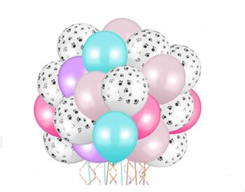 BalloonyFly Fast Shipping,Paw Balloons,Dog Birthday Decoration,Girl Paw Birthday,Dalmatians 101,Cruella party theme,Pink and Blue party Paw