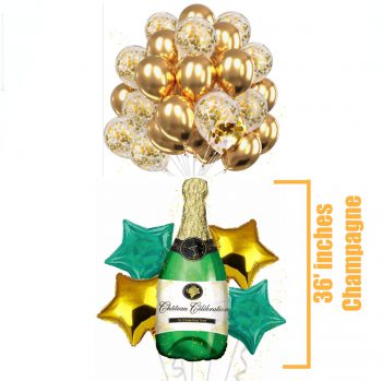 BalloonyFly Champagne balloon, birthday party, balloon party, party theme, supplies , decorations, sets