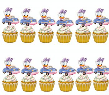 BalloonyFly cupcake topper Daisy Duck,Birthday Daisy Duck Party theme,Decoration,Cupcake,Cake Decoration,donal duck,disney,
