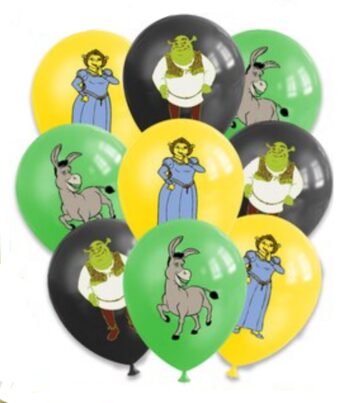 BalloonyFly Shrek,Birthday Decoration,Toddler,Girl,Boy,Latex,Balloons,Bouquet,Donkey Balloons,dunky,talk,green,fiona
