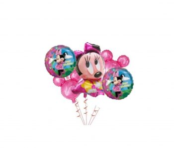 BalloonyFly Baby,Minnie,Pink Balloons,Birthday,Decoration,Tableware,My first birthday,Baby Minnie,Toddler,Girl,disney,micky,world,mouse,mylar,helium